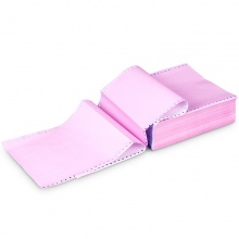 得力（deli）珊瑚海彩色電腦打印紙S241-2-1/2CS二聯(lián)二等分撕邊80列(撕邊 色序：白紅 1000頁(yè)/箱)